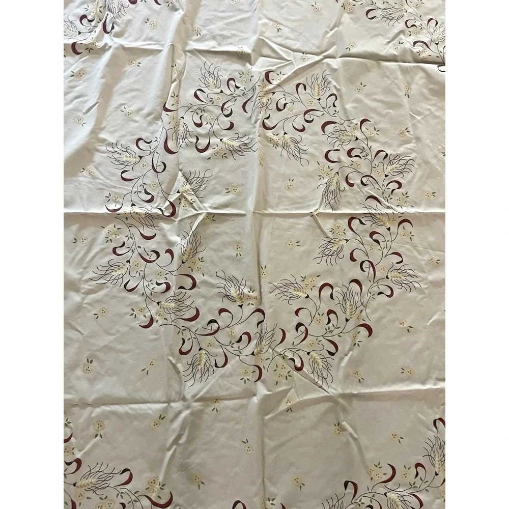 Vtg Boho Fringe Tablecloth Round 60